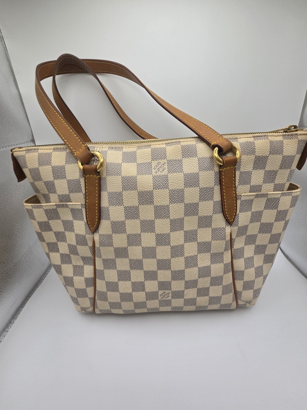Authentic Preloved Louis Vuitton Damier Azur Totally PM Purse W Dust Bag & COA